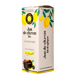 Organic pasteurized lemon juice 1L Bag-in-Box - Lemon Brothers